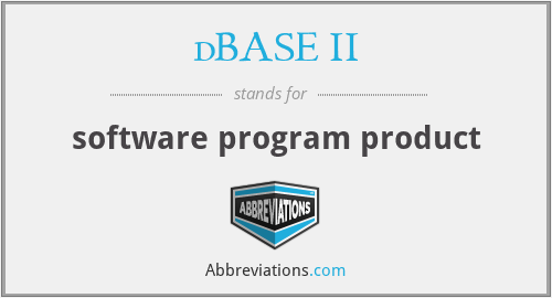dBASE II - software program product